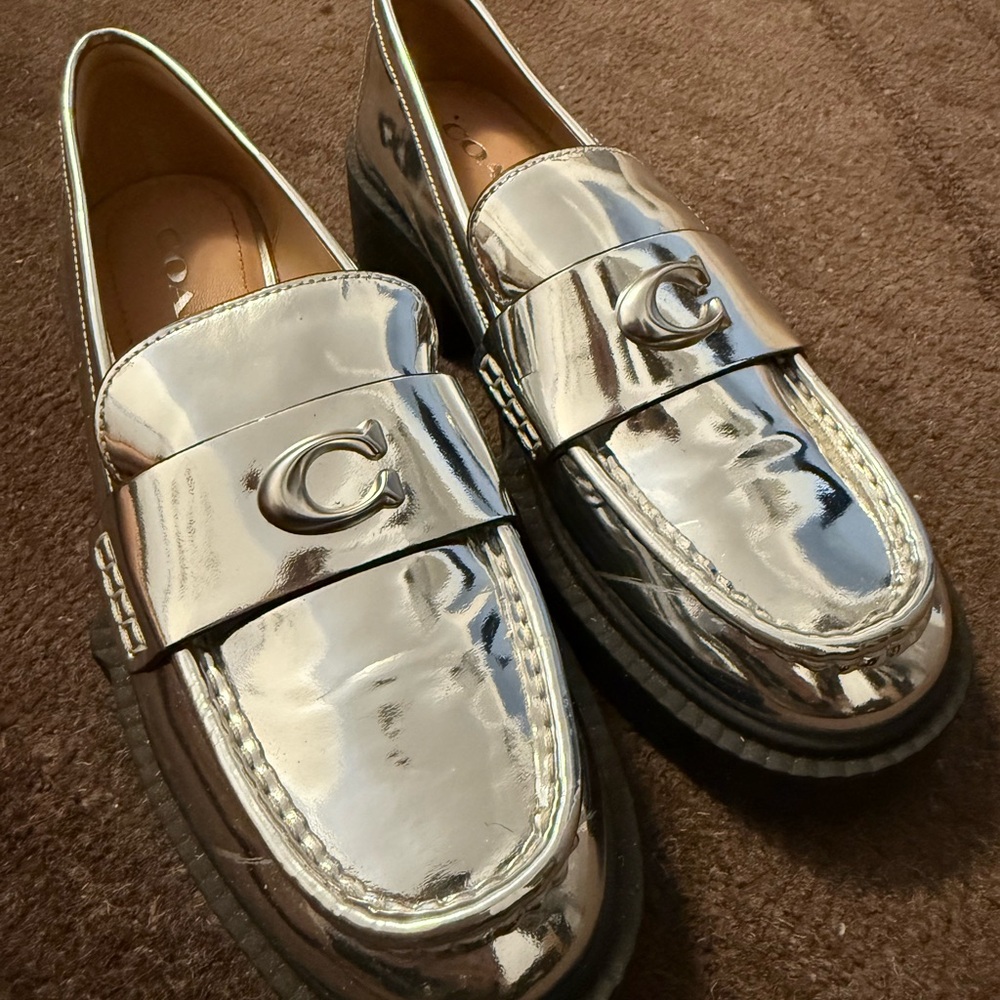 Coach Women’s Silver Loafers